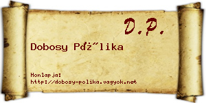 Dobosy Pólika névjegykártya